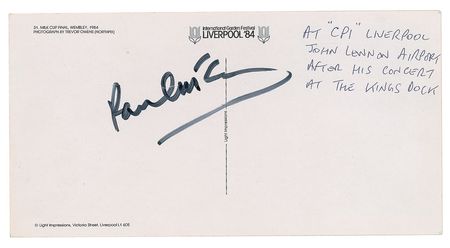 Lot #500 Beatles: Paul McCartney Promo Card - Image 1