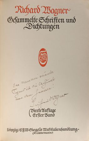 Lot #487 Siegfried Wagner Book - Image 1