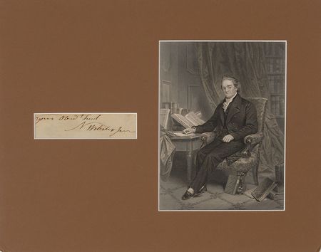 Lot #476 Noah Webster Signature - Image 1