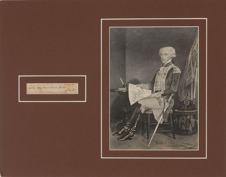 Lot #262 Marquis de Lafayette Signature - Image 1