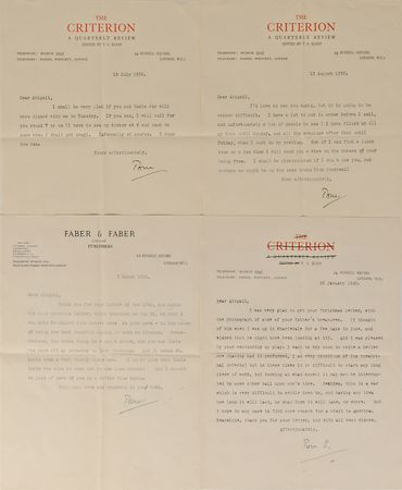 Lot #413 T. S. Eliot: ?Tom? Eliot?s family correspondence - Image 1