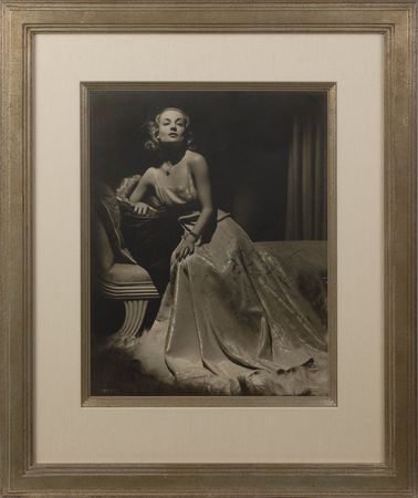 Lot #671 Carole Lombard: Elegant Hurrell portrait of Lombard - Image 2