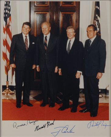 Lot #63 Four Presidents Signed Photograph - Image 1