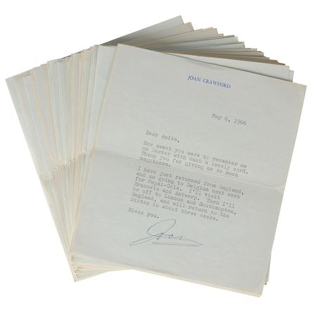 Lot #723 Joan Crawford: Two decades of correspondence with Crawford - Image 1