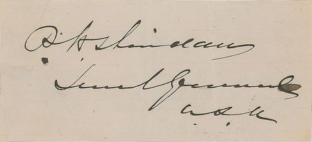 Lot #292 Philip H. Sheridan Signature - Image 1