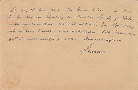 Lot #187 Rudolf Virchow Handwritten Letter Signed - Image 1