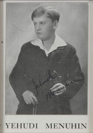 Lot #484 Yehudi Menuhin Signed Photograph - Image 1