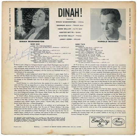 Lot #596 Dinah Washington - Image 1