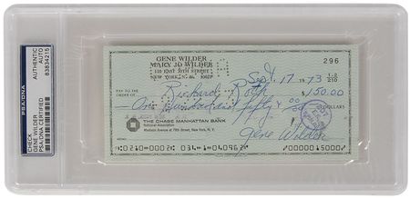 Lot #842 Gene Wilder Checks - Image 1
