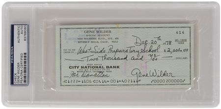 Lot #842 Gene Wilder Checks - Image 2