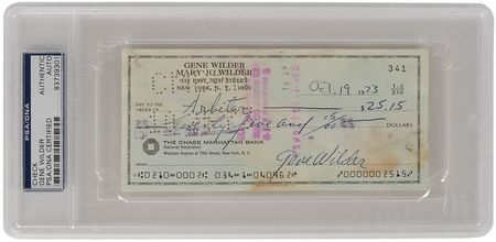 Lot #842 Gene Wilder Checks - Image 3