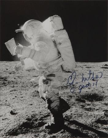 Lot #376 Edgar Mitchell Signed Photograph - Image 1