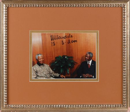 Lot #180 Nelson Mandela Signed Photograph - Image 2