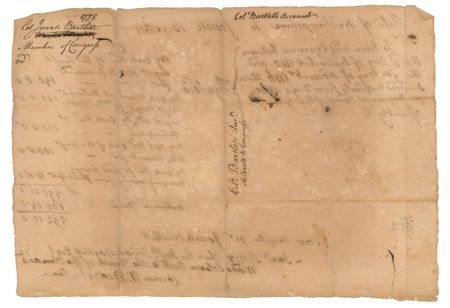 Lot #111 New Hampshire: Josiah Bartlett: Paid on ?August 11th, 1776 by Cash Rec?d at Philadelphia? for signing the Declaration of Independence - Image 2