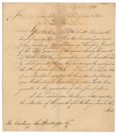 Lot #115 Massachusetts: John Hancock: To a fellow Declaration signer on the ?Convicts upon Castle island? - Image 1