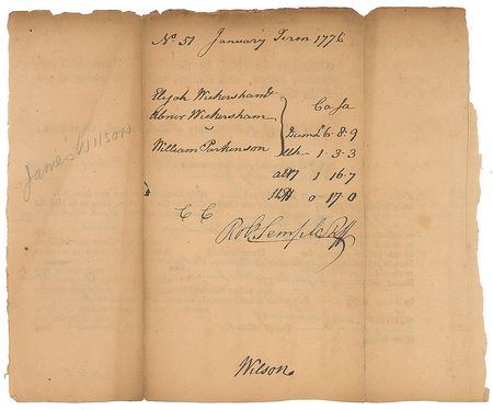 Lot #139 Pennsylvania: James Wilson: Endorsed in late 1776 - Image 1