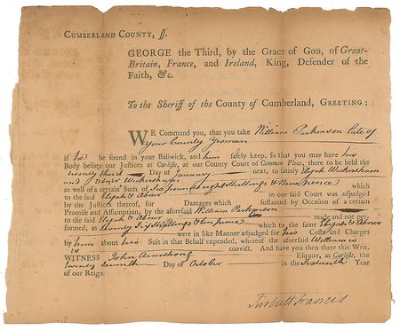 Lot #139 Pennsylvania: James Wilson: Endorsed in late 1776 - Image 2