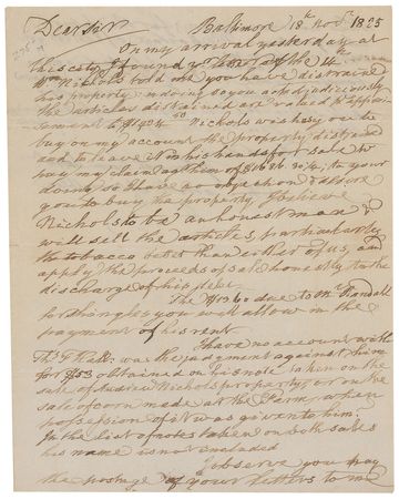 Lot #145 Maryland: Charles Carroll of Carrollton Handwritten Letter Signed - Image 1