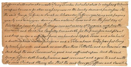 Lot #149 Virginia: Richard Henry Lee: Lee?s approval of an apple orchard and tobacco house - Image 1