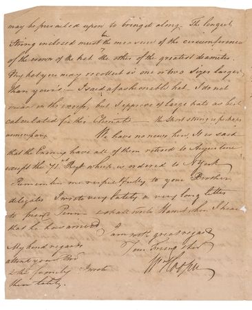 Lot #154 North Carolina: William Hooper: Hooper sends word of British movement to fellow Southern signer Joseph Hewes: ?It is said that the Enemy have all of them returned to Augustine except the 71st Regt which is ordered to N York? - Image 2