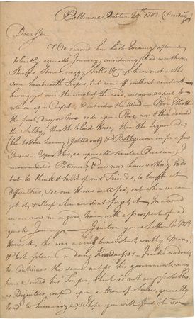 Lot #157 South Carolina: Arthur Middleton: Lengthy 1782 autograph letter by the exceedingly rare Arthur Middleton - Image 1