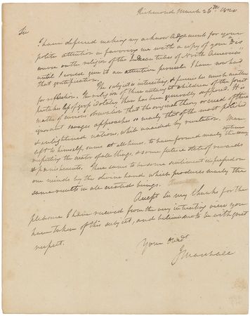 Lot #181 John Marshall: “The original theory or