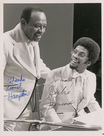 Lot #551 Lionel Hampton and Herbie Hancock Signed Photographs - Image 1