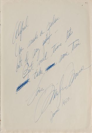 Lot #674 Marilyn Monroe: Amazing inscription to Eisenstaedt: ?You made a palace out of my patio? - Image 1
