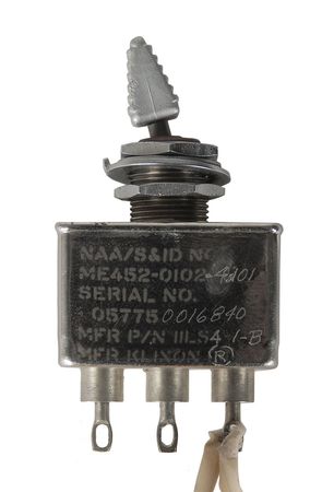 Lot #321 Apollo 16 Flown Klixon Control Panel Switch: Flown on Apollo 16 - Image 1