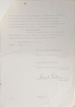 Lot #716 Richard Burton Signed Document - Image 2