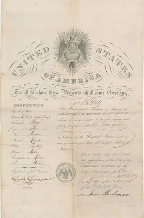 Lot #19 James Buchanan Signed Document