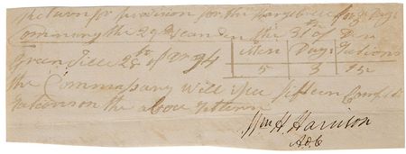 Lot #11 William Henry Harrison Signed Document