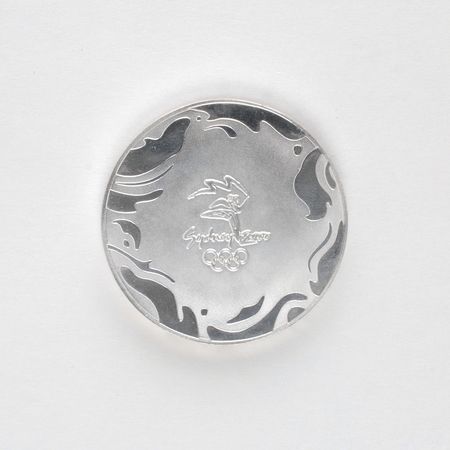 Lot #9157 Sydney 2000 Summer Olympics Silvered Participation Medal - Image 1