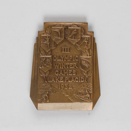 Lot #9044 Lake Placid 1932 Winter Olympics Bronze Participation Medal - Image 1