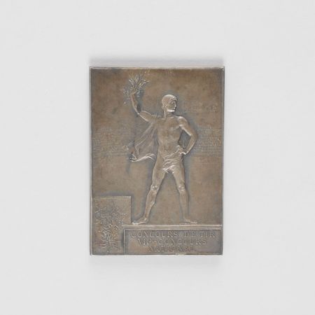 Lot #9005 Paris 1900 Summer Olympics Silvered Bronze Winner?s Medal ?Concours De Tir VIIme Concours National? - Image 1