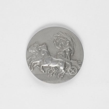 Lot #9028 Stockholm 1912 Summer Olympics Pewter Participation Medal - Image 2