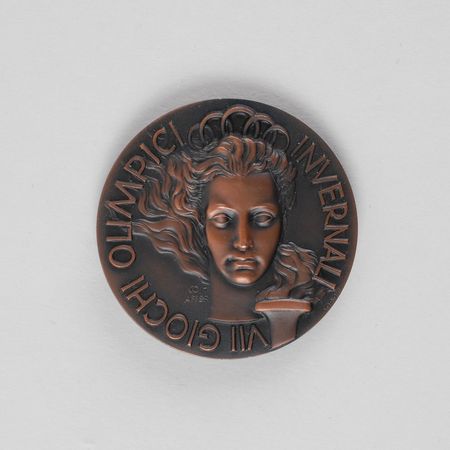 Lot #9086 Cortina 1956 Winter Olympics Bronze Participation Medal - Image 1
