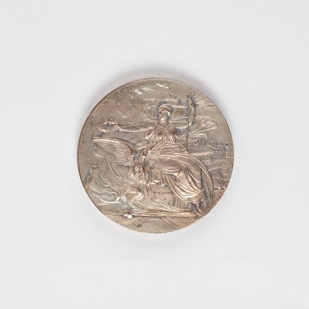Lot #9013 Athens 1906 Summer Olympics Silver Participation Medal - Image 1