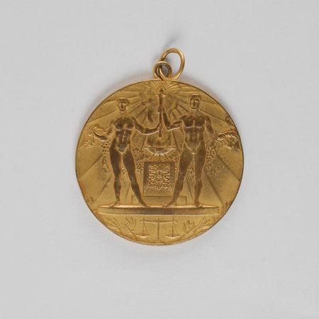 Lot #9040 Amsterdam 1928 Summer Olympics Gilt Participation Medal - Image 2
