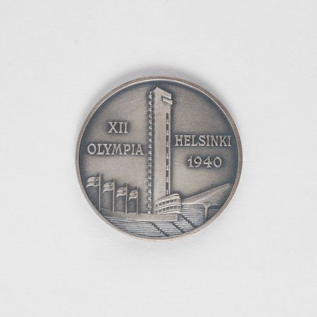 Lot #9073 Helsinki 1940 Summer Olympics Silver Fundraising Medal - Image 1