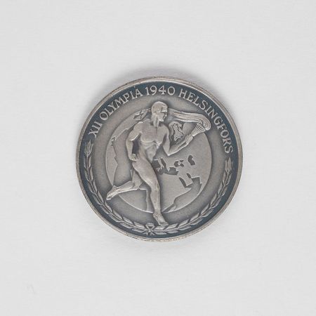 Lot #9073 Helsinki 1940 Summer Olympics Silver Fundraising Medal - Image 2