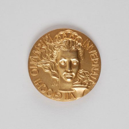 Lot #9083 Cortina 1956 Winter Olympics Gilt Participation Medal - Image 2