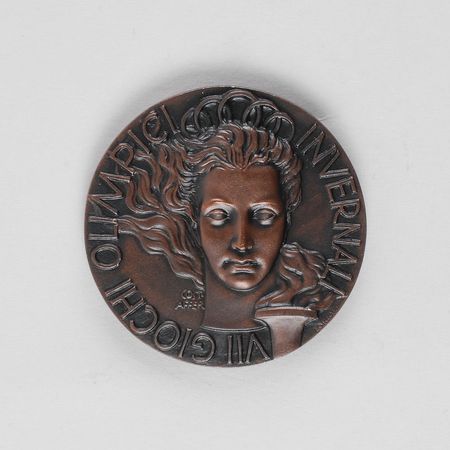 Lot #9087 Cortina 1956 Winter Olympics Bronze Small Participation Medal - Image 1