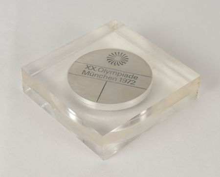 Lot #9114 Munich 1972 Summer Olympics Steel Participation Medal - Image 3