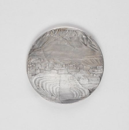 Lot #9117 Innsbruck 1976 Winter Olympics Silvered Bronze Participation Medal - Image 2