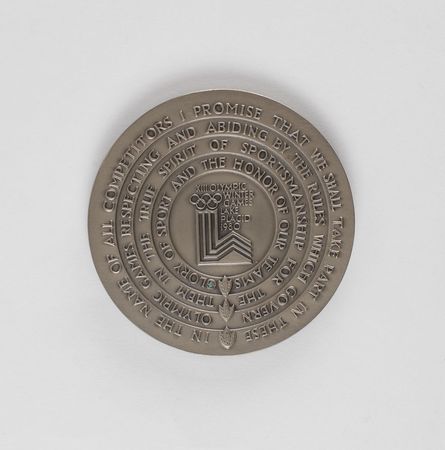 Lot #9122 Lake Placid 1980 Winter Olympics Silvered Participation Medal - Image 2