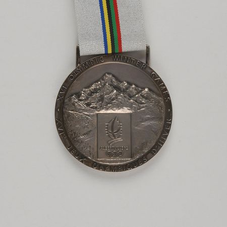 Lot #9143 Albertville 1992 Winter Olympics ‘Demonstration Sports’ Silver Winner’s Medal - Image 1