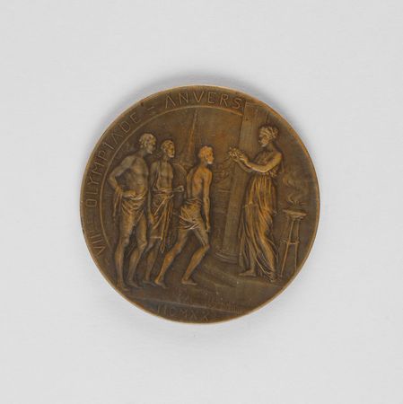 Lot #9033 Antwerp 1920 Summer Olympics Bronze Participation Medal - Image 2