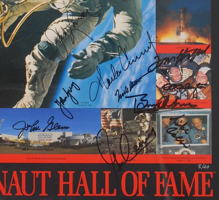 Lot #354 Astronaut Hall of Fame: One of only twenty ASF Hall of Fame tributes signed by over a dozen astronauts - Image 2