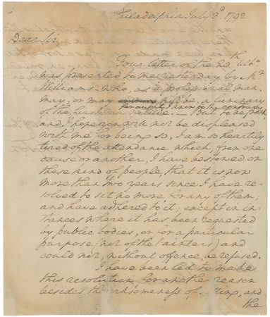 Lot #1 George Washington: Disdainful of those